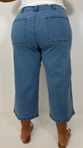 CurveWow Denim Culotte Light Wash