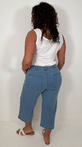 CurveWow Denim Culotte Light Wash