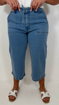 CurveWow Denim Culotte Light Wash