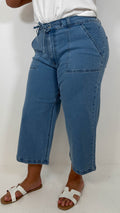 CurveWow Denim Culotte Light Wash