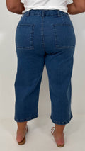 CurveWow Denim Culotte Mid Wash