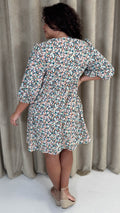 CurveWow Printed Smock Dress Multi Floral