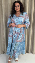 CurveWow Maxi Dress Multi Paisley
