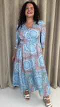 CurveWow Maxi Dress Multi Paisley