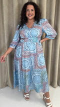 CurveWow Maxi Dress Multi Paisley