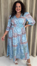 CurveWow Maxi Dress Multi Paisley