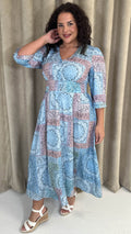 CurveWow Maxi Dress Multi Paisley