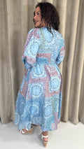 CurveWow Maxi Dress Multi Paisley