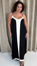 CurveWow Colour Block Maxi Dress Mono
