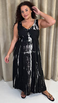 CurveWow Tie Dye Maxi Dress Mono