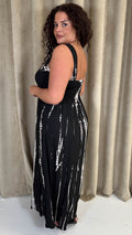 CurveWow Tie Dye Maxi Dress Mono