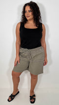 CurveWow Chambray Shorts Khaki