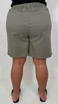 CurveWow Chambray Shorts Khaki