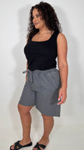 CurveWow Chambray Shorts Grey Wash