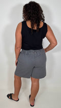 CurveWow Chambray Shorts Grey Wash