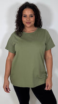 CurveWow Basic T-Shirt Khaki
