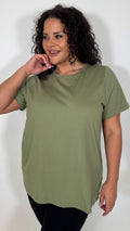 CurveWow Basic T-Shirt Khaki