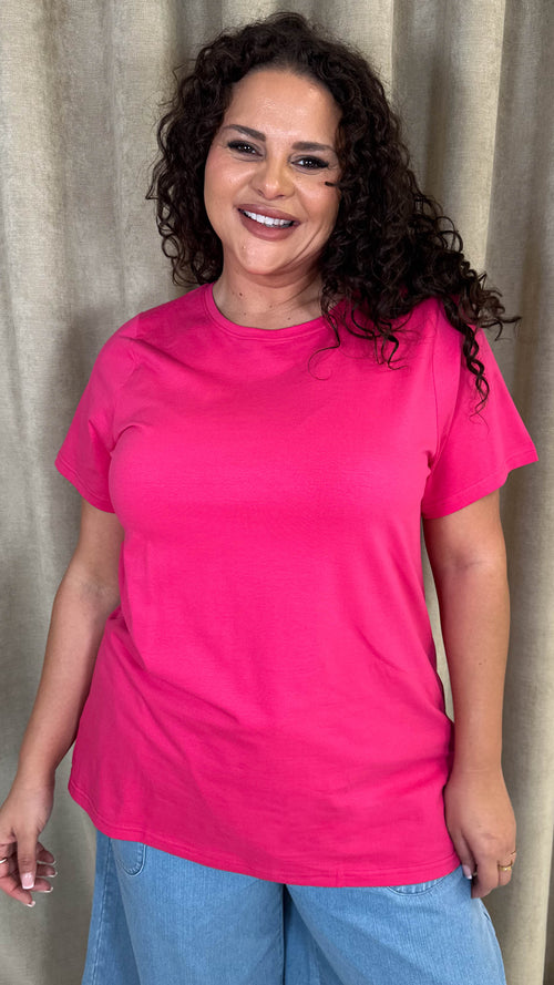 CurveWow Basic T-Shirt Pink