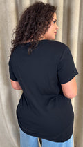 CurveWow Basic V Neck T-Shirt Black