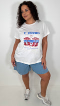 CurveWow Printed Slogan T-Shirt White Portofino