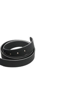 CurveWow Leather Double Ring Loop Belt Black