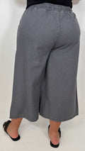 CurveWow Chambray Culottes Grey Wash
