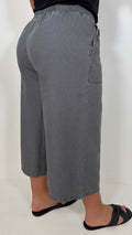 CurveWow Chambray Culottes Grey Wash