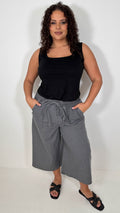 CurveWow Chambray Culottes Grey Wash