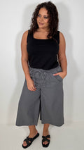 CurveWow Chambray Culottes Grey Wash