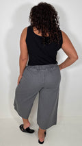 CurveWow Chambray Culottes Grey Wash
