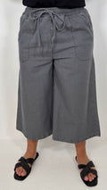 CurveWow Chambray Culottes Grey Wash