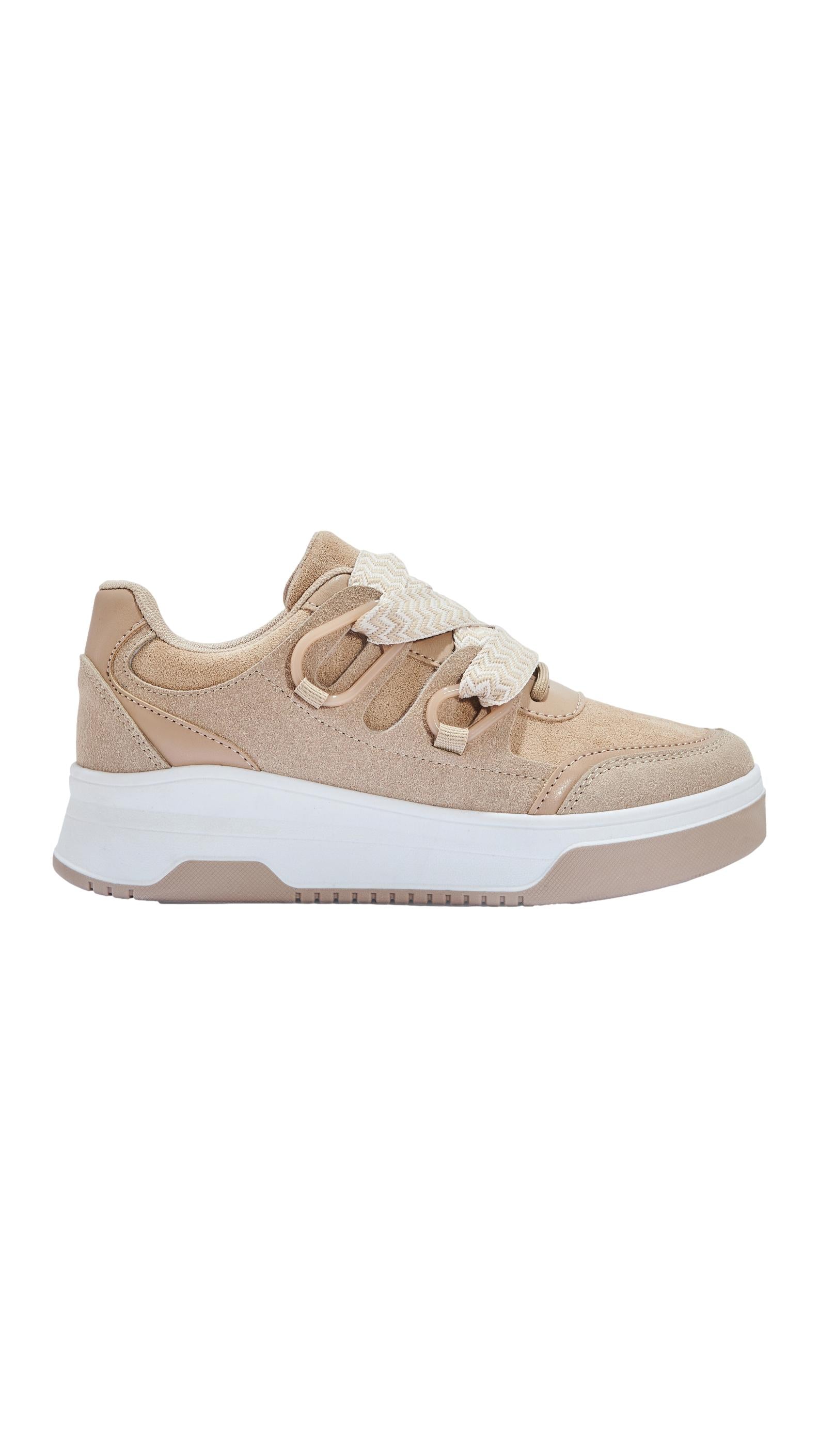 Loop Tie Platform Trainer Beige