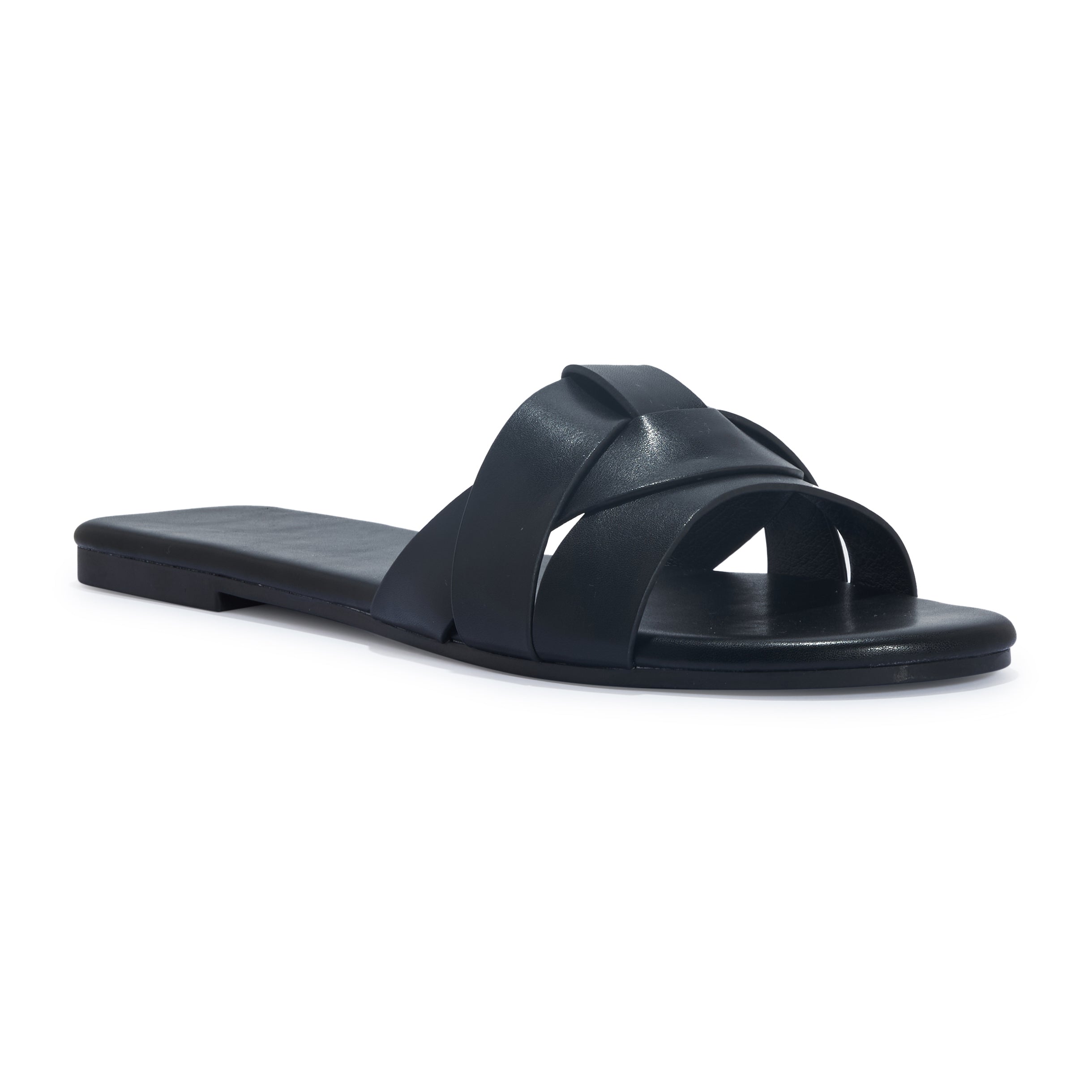 Plait Mule Sandal Black