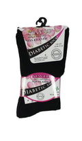 3 Pack Non Elastic Diabetic Socks Black
