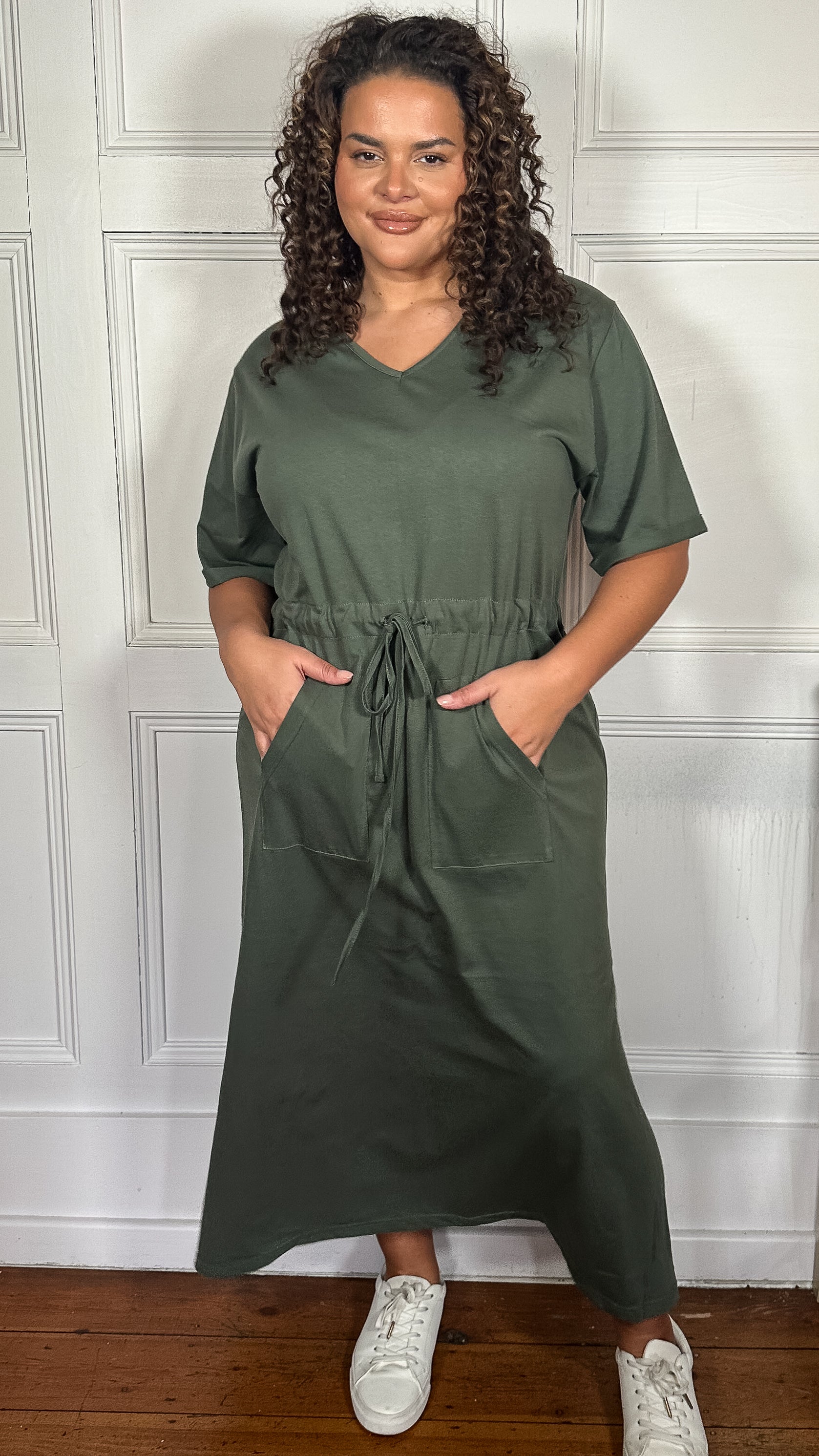 plus size tee shirt dress with pockets