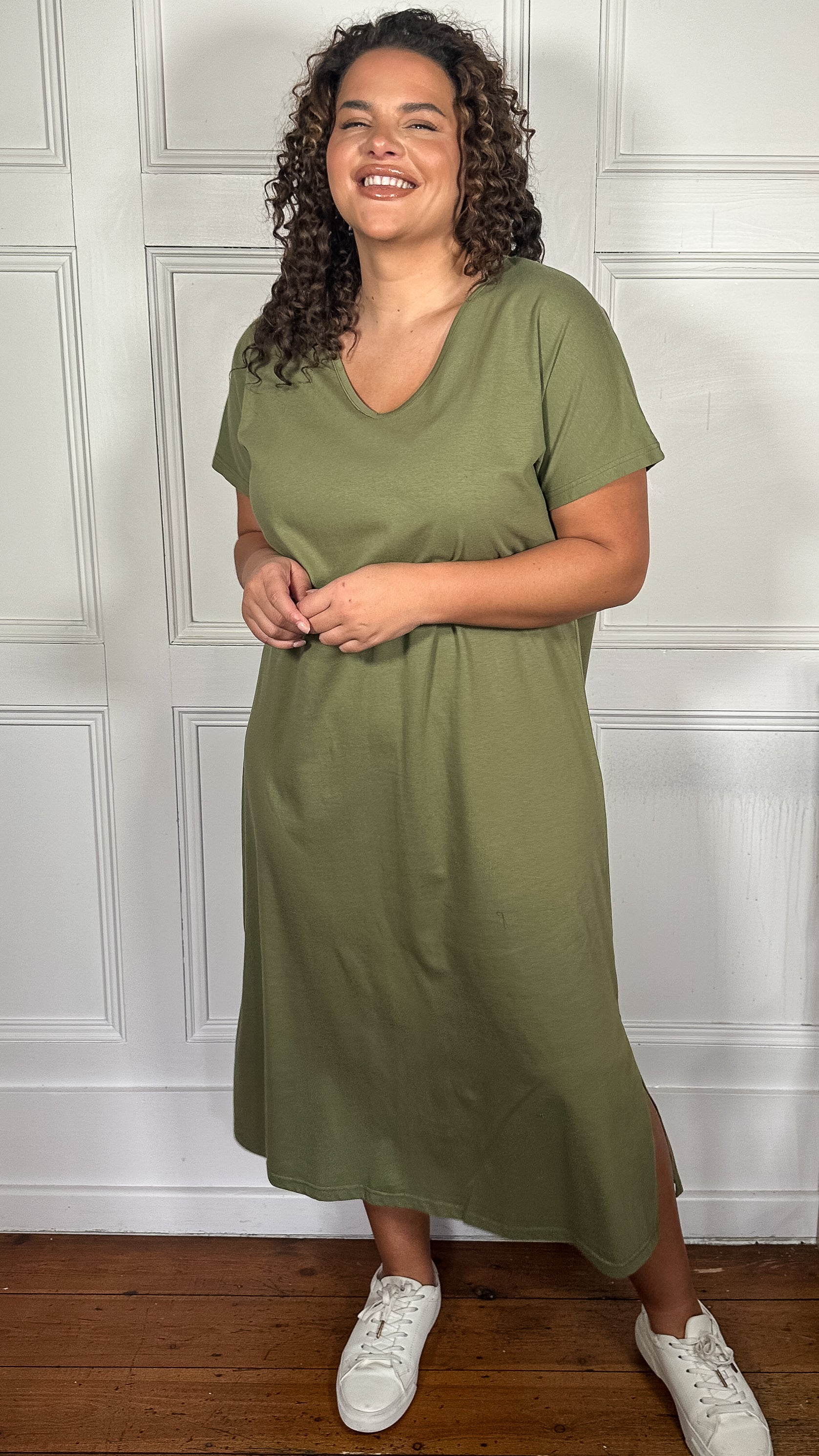 long t shirt dress with side splits GRAPENT Long Dresses for Women Casual Summer Side Split Beach Vacation Grapent