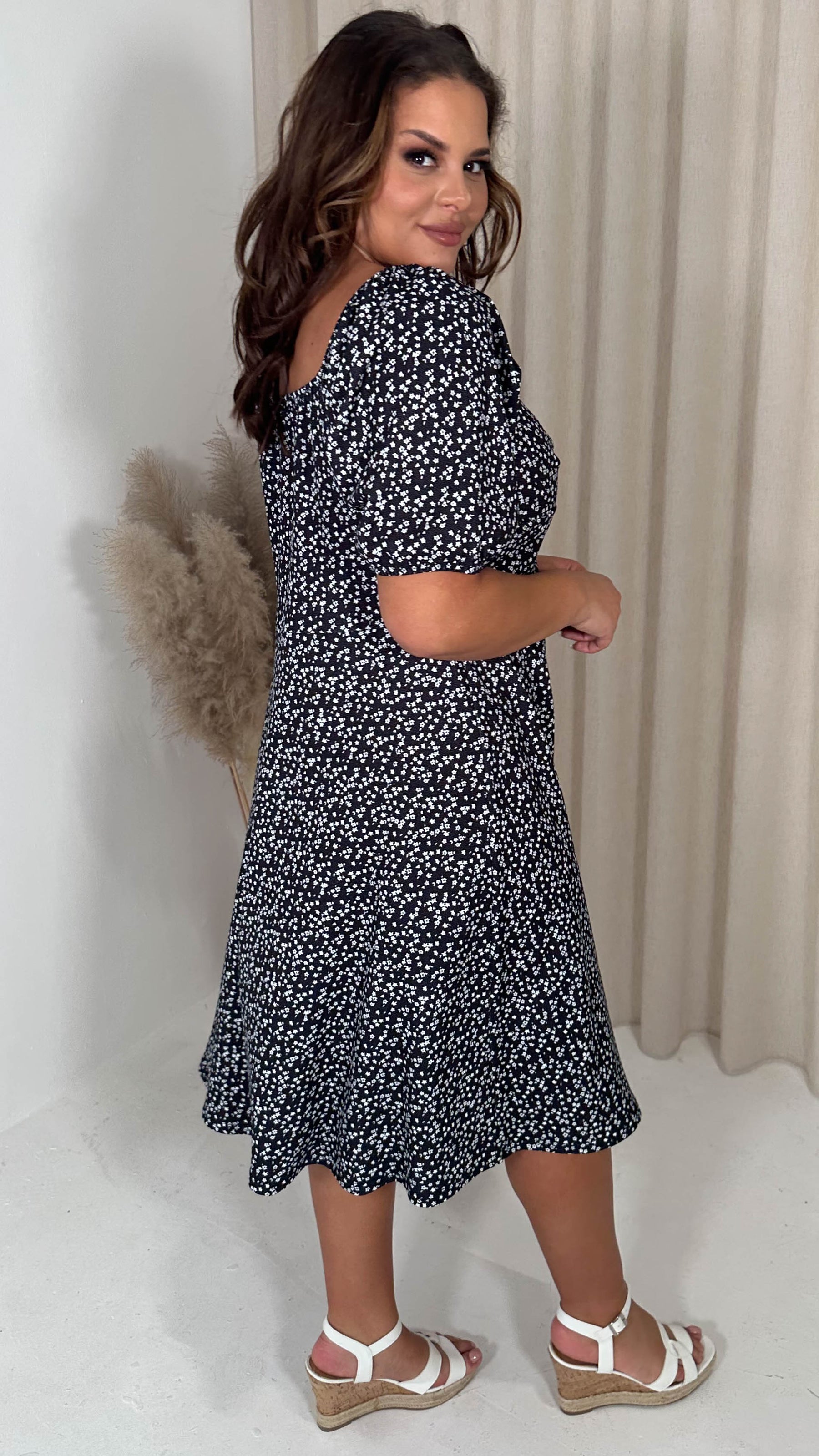 black milkmaid skater dress Missguided Skater Dress Womens Size 0 Black Corset Detail Milkmaid