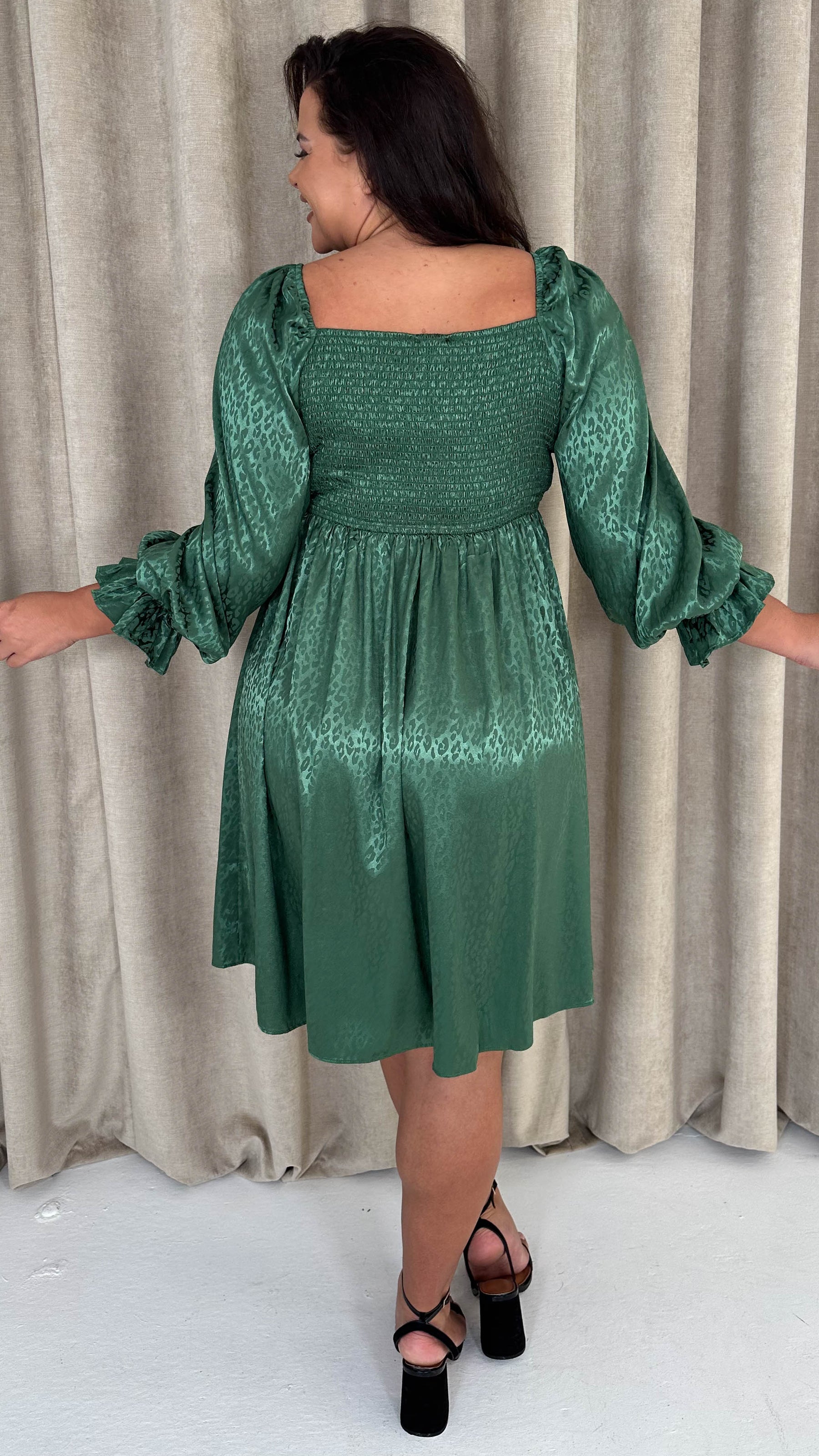 shirred satin mini dress Scoop Crinkle Satin V-Neck Mini Dress - Shirred