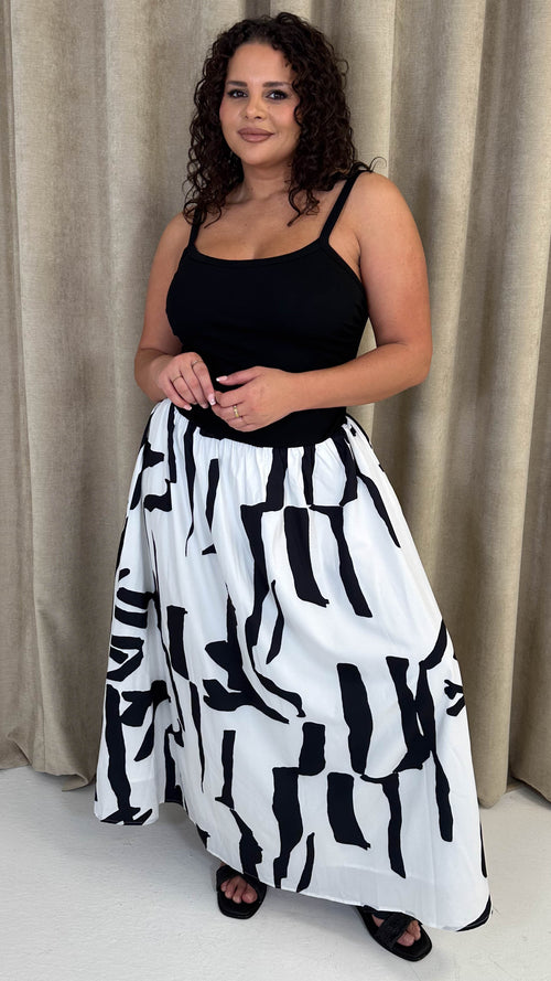 CurveWow Jersey Cami Maxi Dress Mono