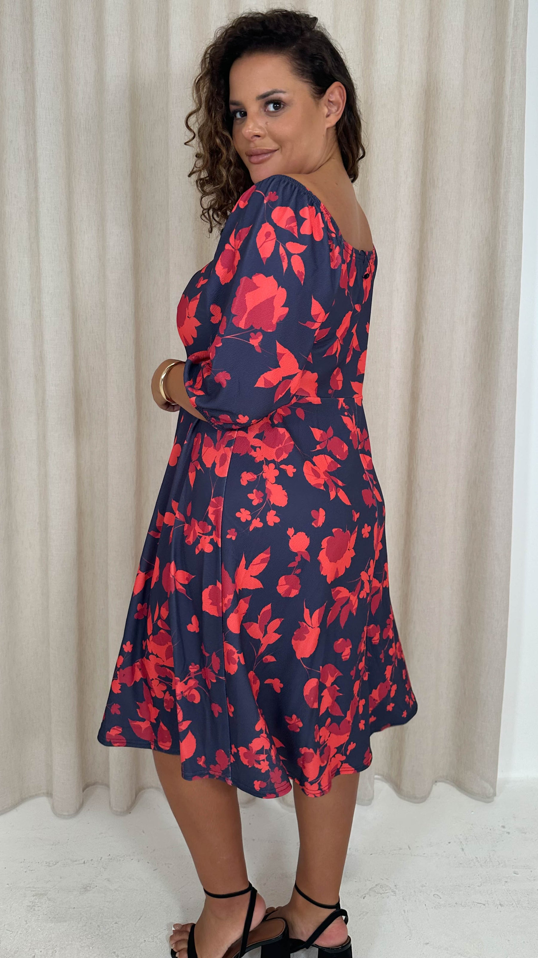 navy dress red flowers Navy Dress With Red Flowers Navy Blue Lace Tulle Formal Flower Girl Dress For Special Occasion