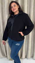 CurveWow Borg Teddy Jacket Black