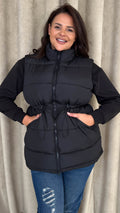 CurveWow Padded Gilet Black