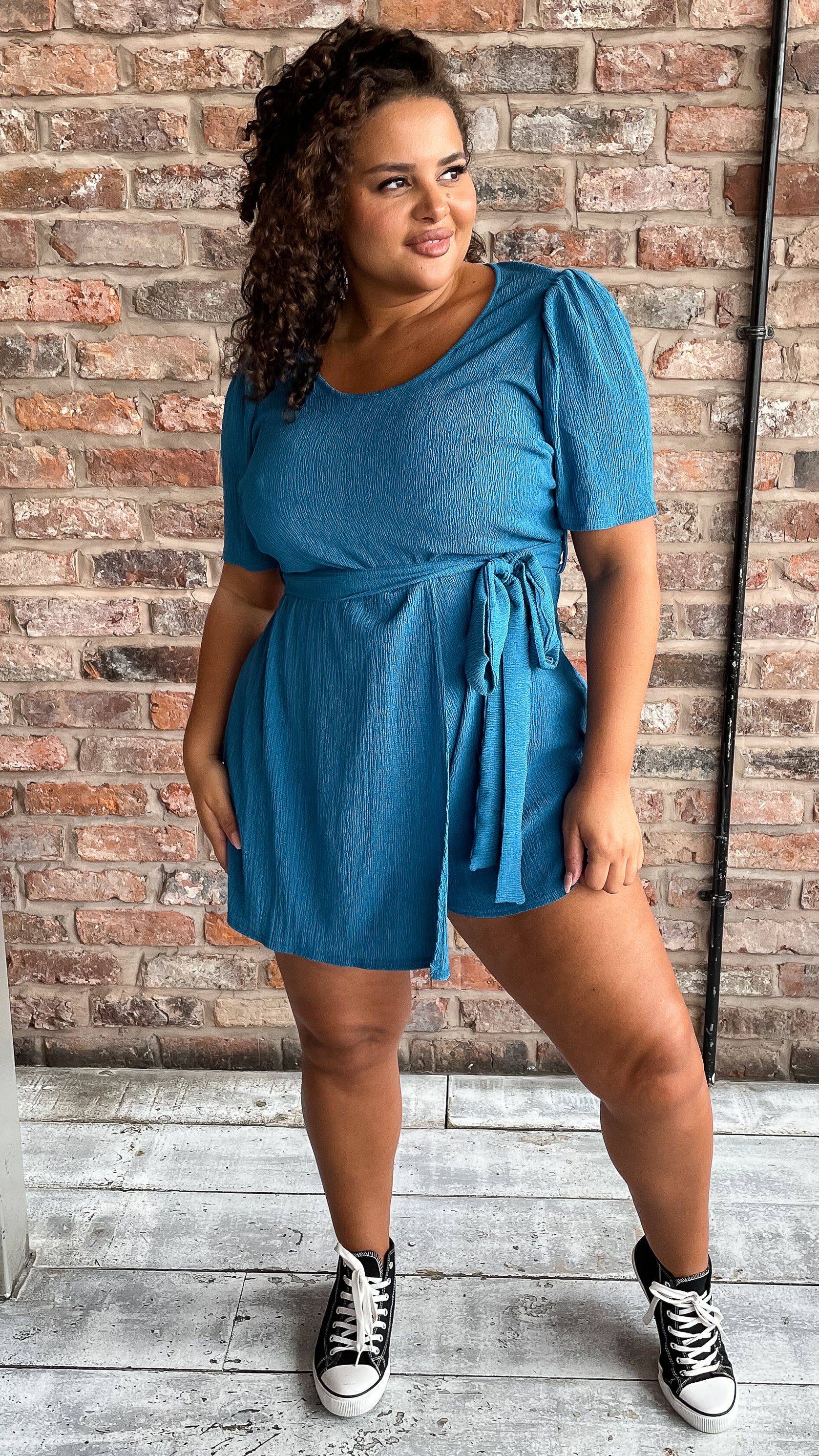 CurveWow Skort Playsuit Light Blue