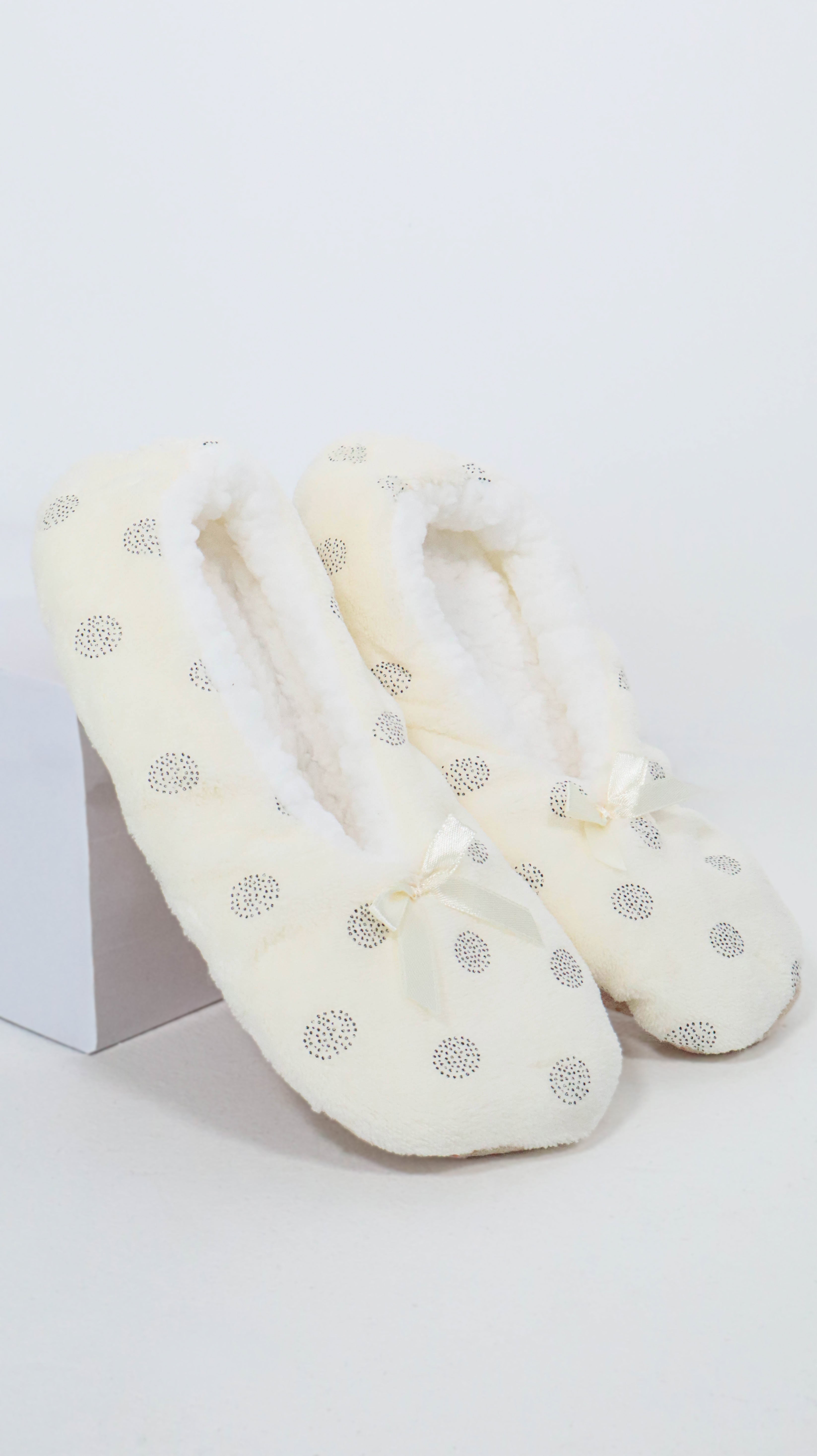 Sherpa Lined Cosy Slipper Socks Cream