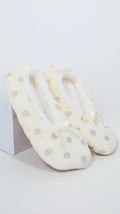 Sherpa Lined Cosy Slipper Socks Cream