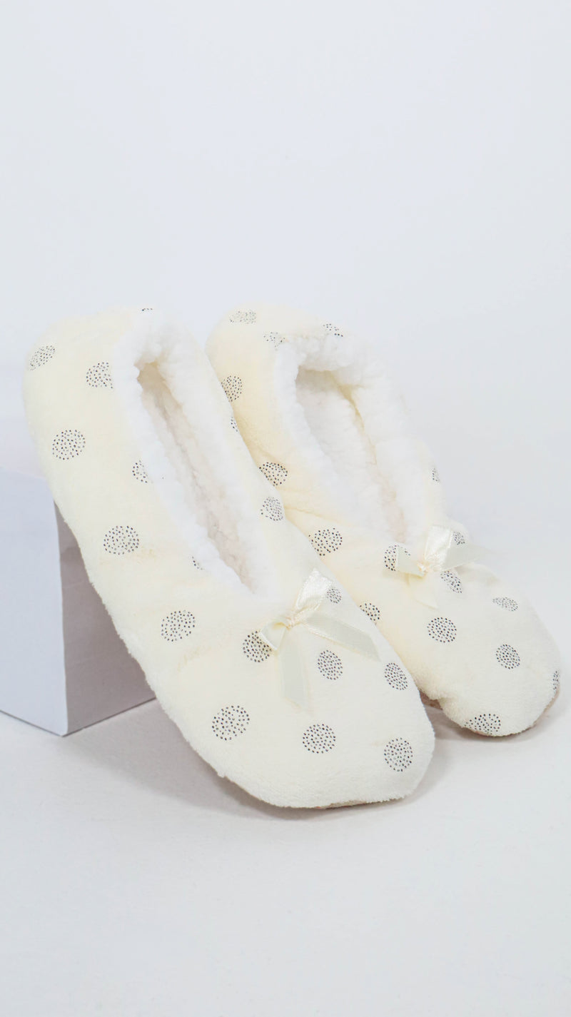 Sherpa Lined Cosy Slipper Socks Cream
