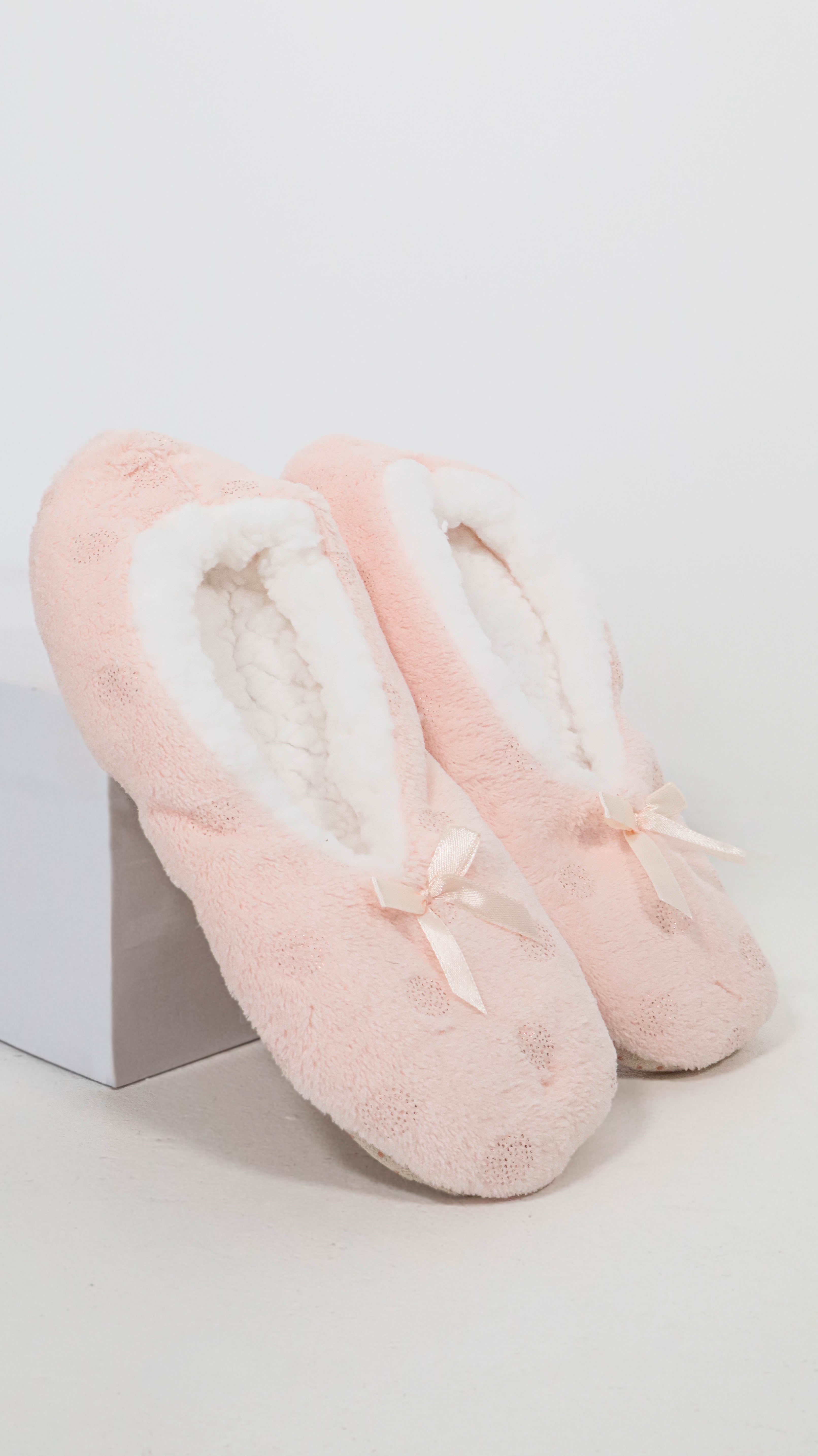 Sherpa Lined Cosy Slipper Socks Pink