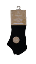Bamboo Trainer Liner Socks Black