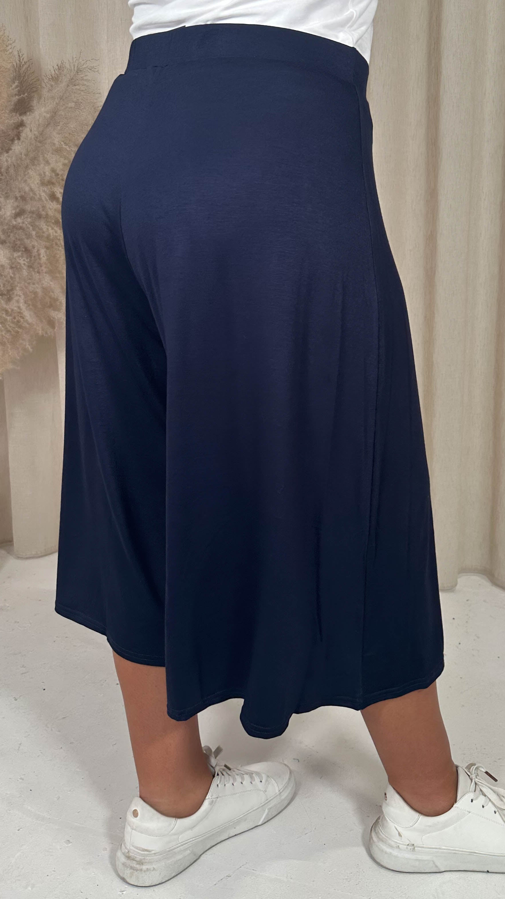 CurveWow Wide Leg Culotte Navy