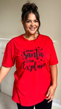 CurveWow 'Dear Santa I Can Explain' Red Christmas T-Shirt